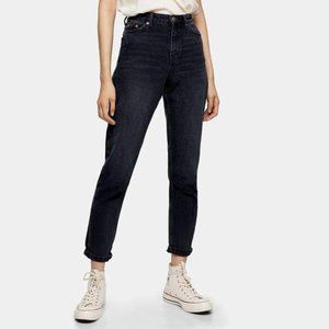 Topshop Blue-Black (Navy) Mom Jeans W34 L32